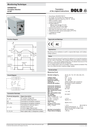 绝缘监测器 AI 897，VARIMETER
